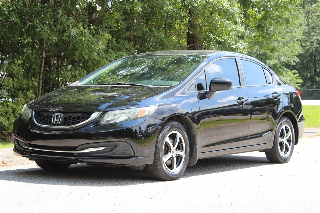Black 2015 Honda Civic Sedan Front-Wheel Drive Automatic