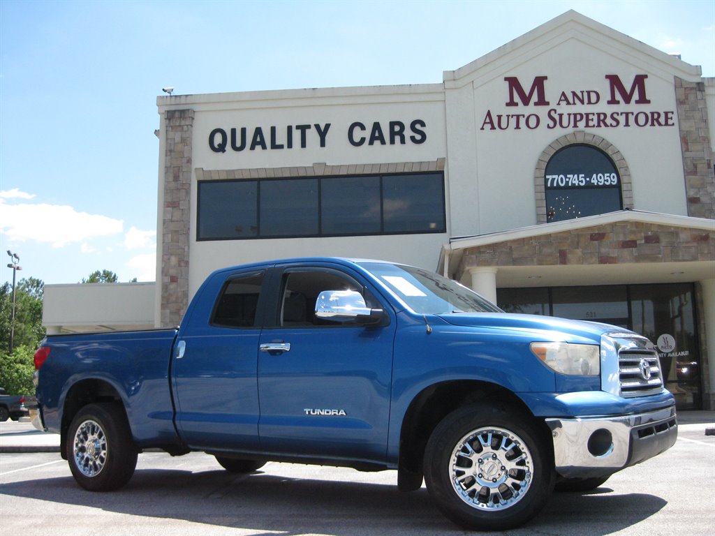 Blue 2008 Toyota Tundra Base Double Cab 4.0L Pickup Truck 4X2 Automatic