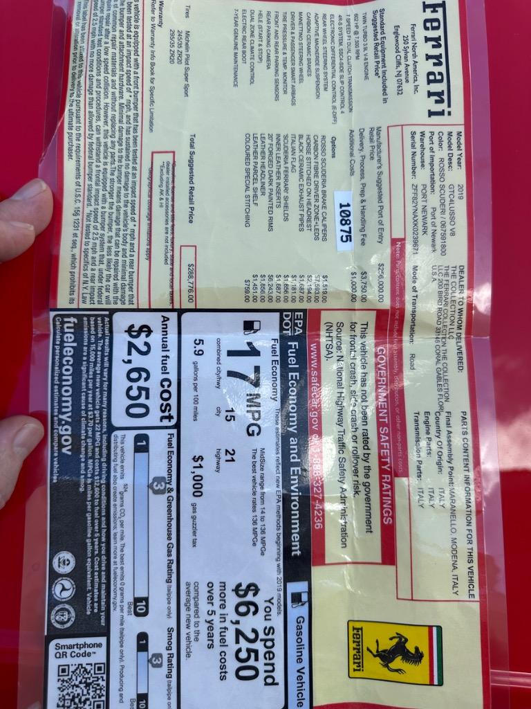2019 Ferrari 812 Superfast - $216,900