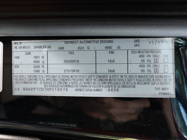2017 Mercedes-Benz Sprinter - $59,900