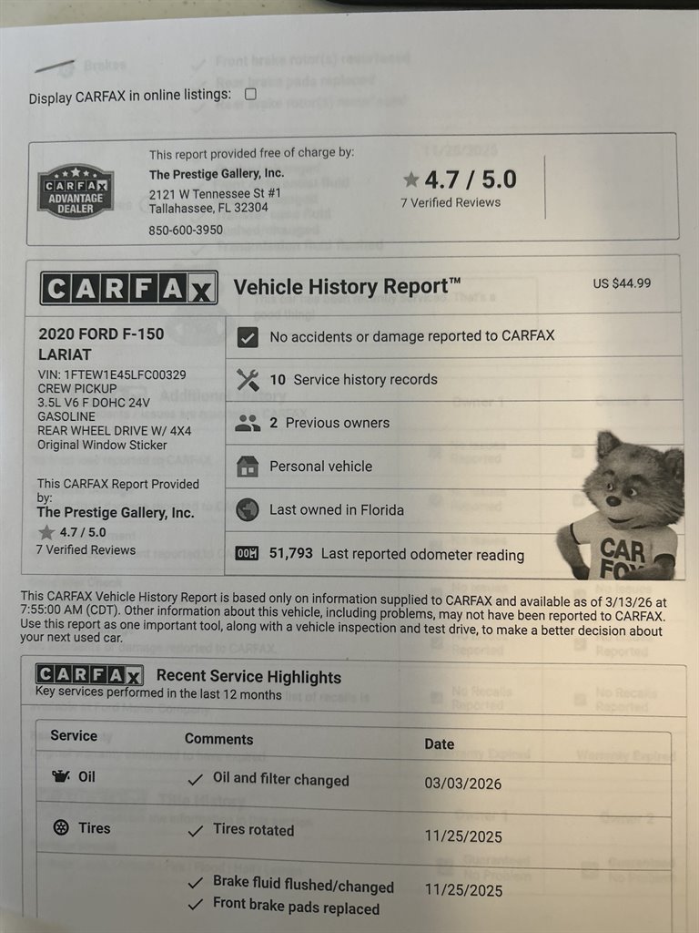 2020 Ford F-150 - $37,890