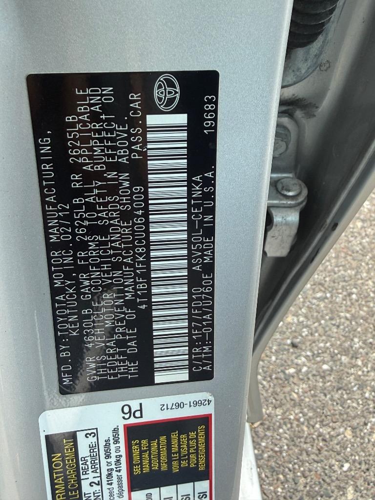 2012 Toyota Camry - $9,900