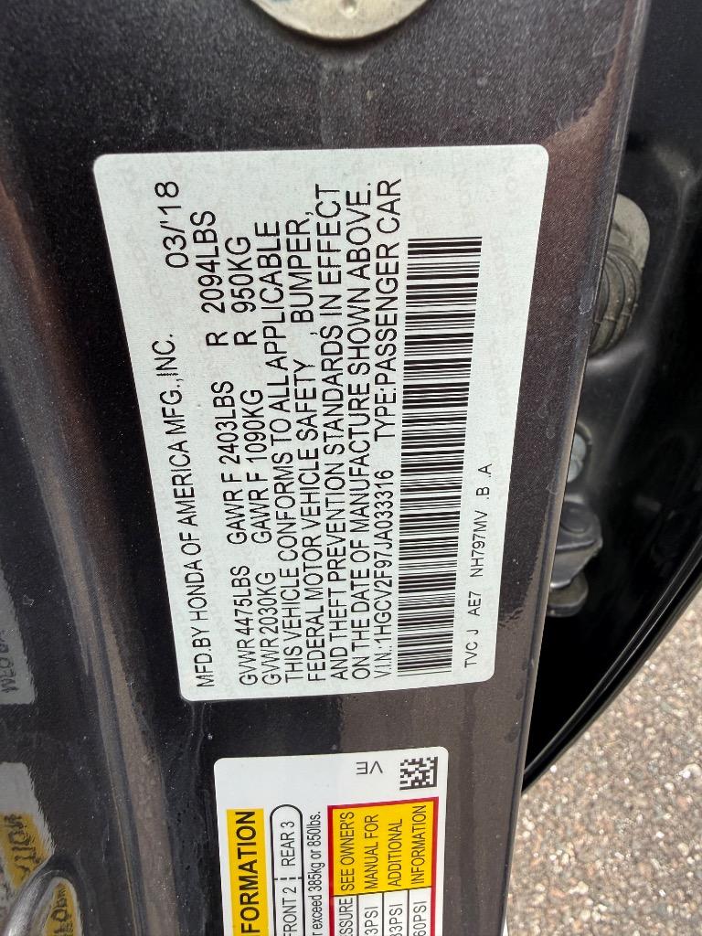 2018 Honda Accord - $14,900