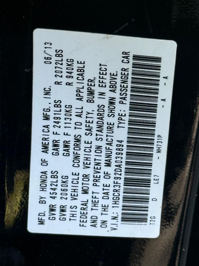 2013 Honda Accord - $7,900