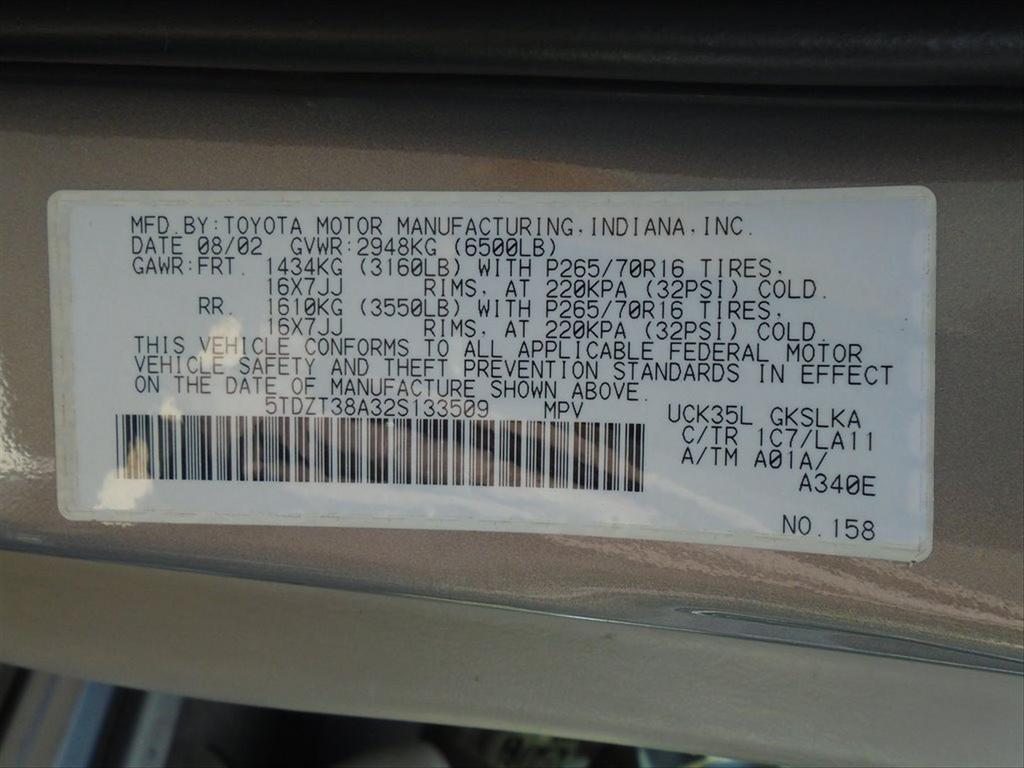 2002 Toyota Sequoia - $7,995