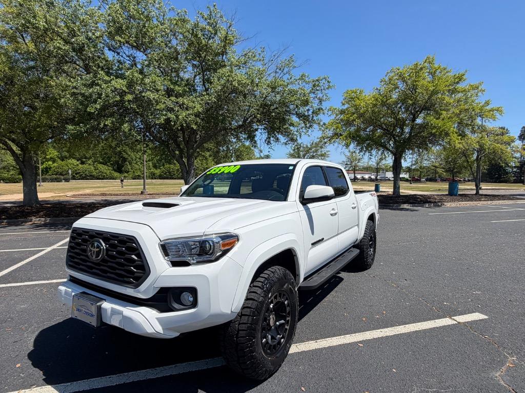 White 2020 Toyota Tacoma TRD Sport Double Cab 4WD Pickup Truck Four-Wheel Drive Manual