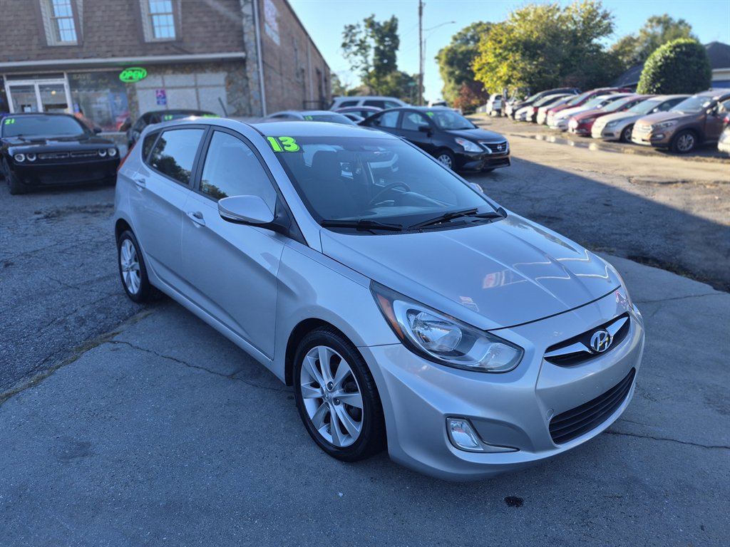 Silver 2013 Hyundai Accent Hatchback Front-Wheel Drive Automatic