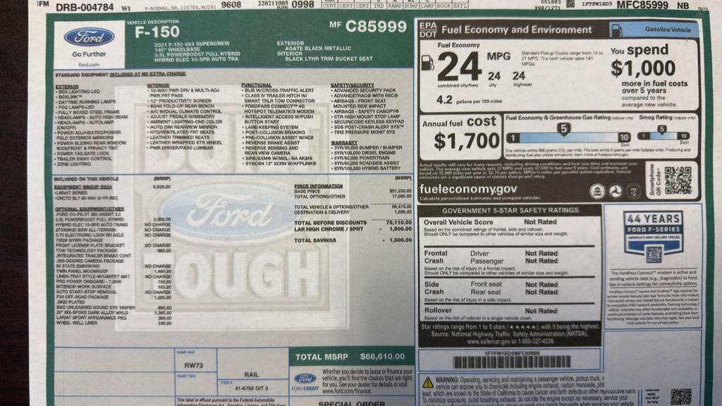 2021 Ford F-150 - $37,898