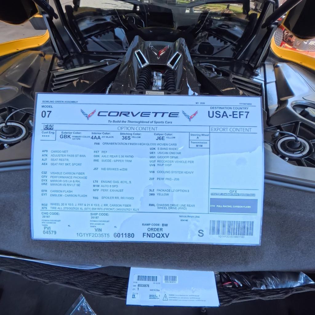 2026 Chevrolet Corvette - $192,460