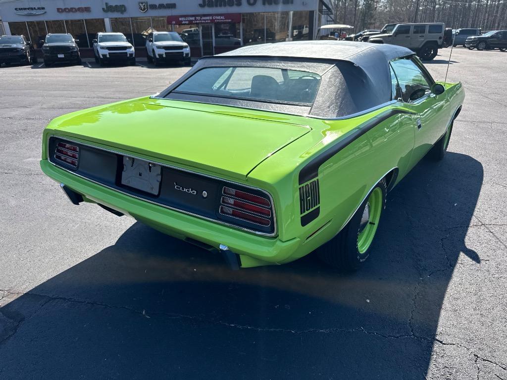 1970 Plymouth Cuda Convertible 528 CI Hemi-Resto mod 5 speed tremec - $149,900