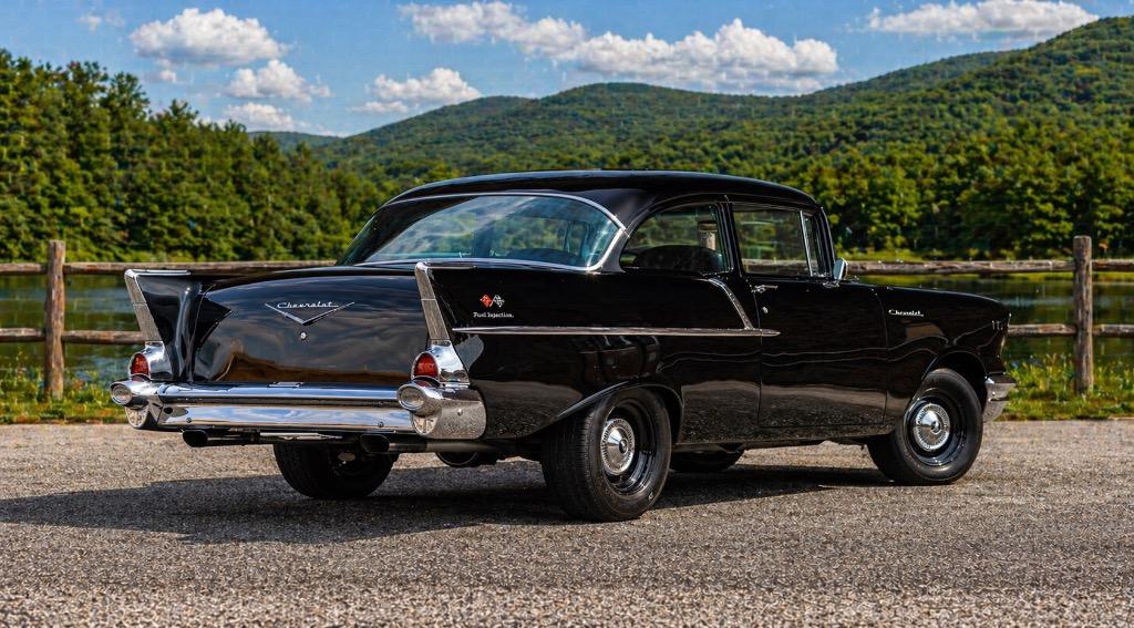 1957 Chevrolet 150 Fuelie 283 power pack, 4 wheel discs, laser straight body  “boot legger” - $59,900