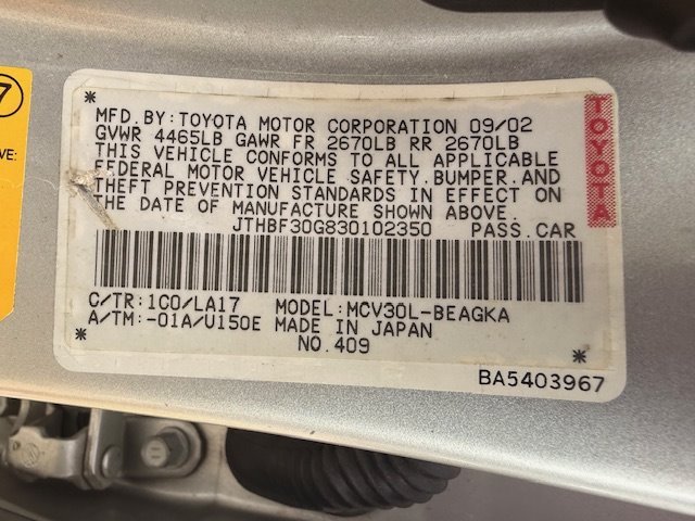 2003 Lexus ES - $3,495