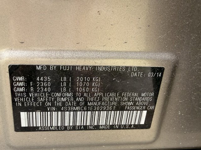 2014 Subaru Legacy - $3,995