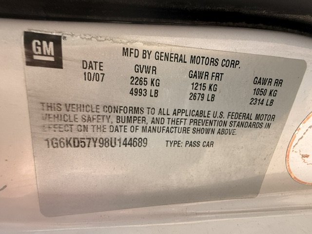 2008 Cadillac DTS - $1,655