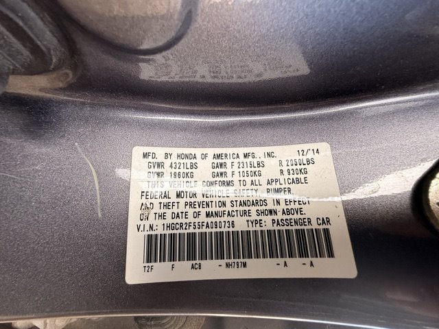2015 Honda Accord - $5,995
