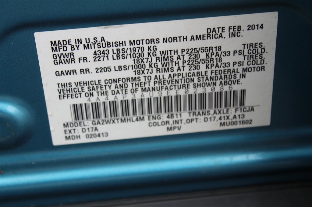 2014 Mitsubishi Outlander Sport ES photo