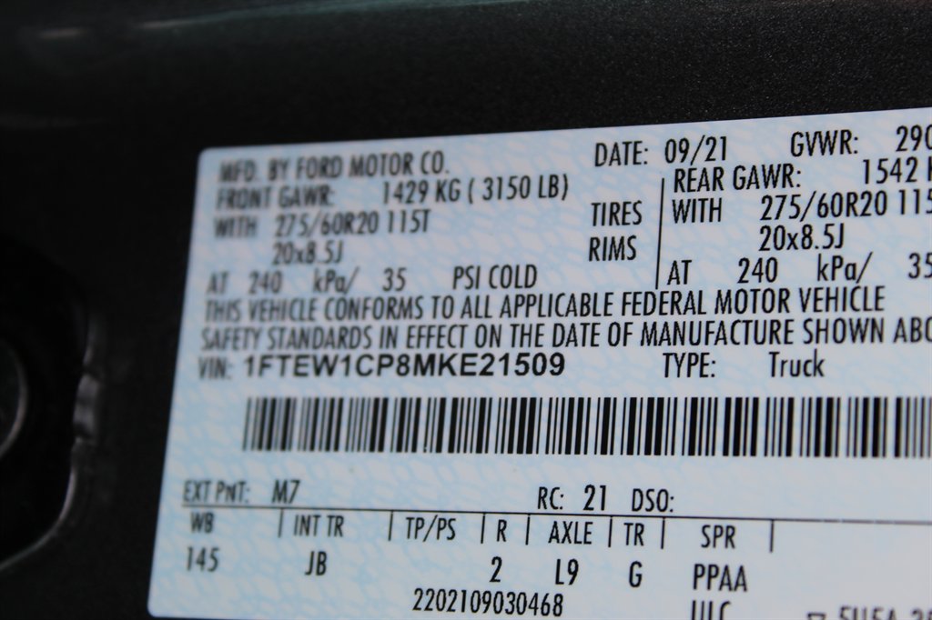 2021 Ford F-150 - $27,700