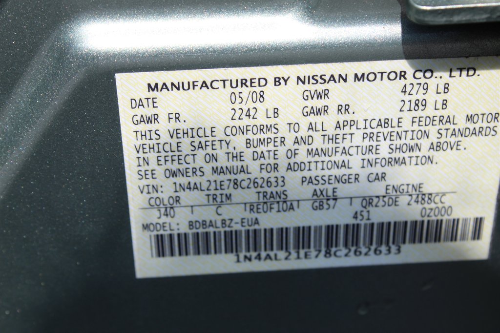 2008 Nissan Altima - $7,900