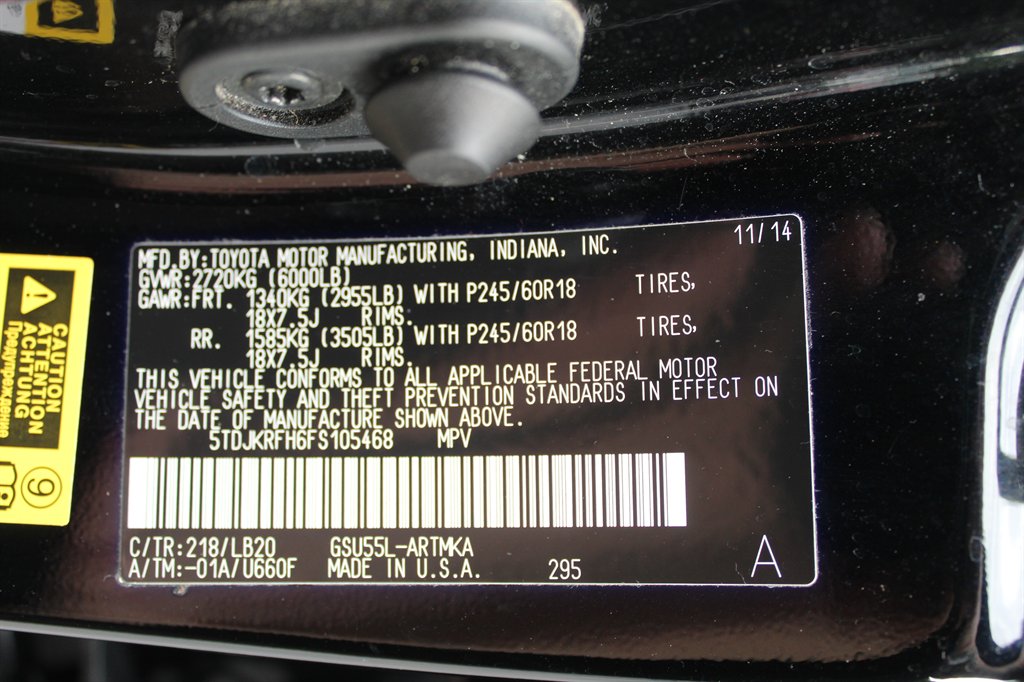 2015 Toyota Highlander - $12,800