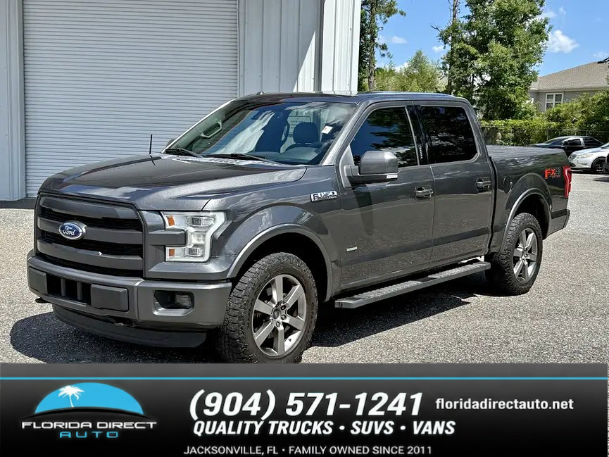 Gray 2015 Ford F-150 Pickup Truck Four-Wheel Drive Automatic