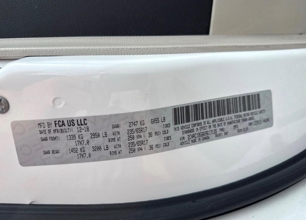 2019 Chrysler Pacifica - $15,000