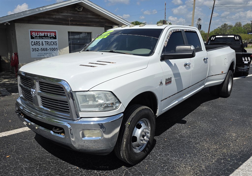 White 2010 Dodge RAM 3500 SLT Crew Cab LB DRW 4WD Pickup Truck Automatic