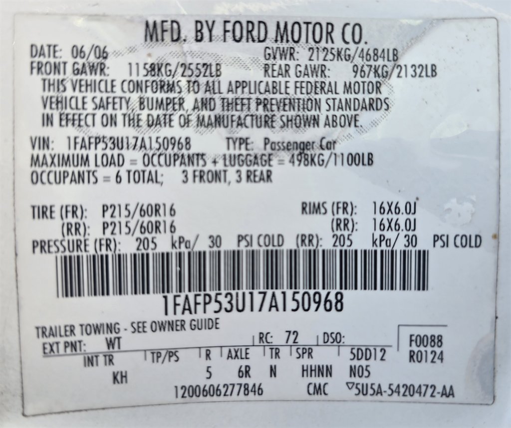 2007 Ford Taurus - $8,918