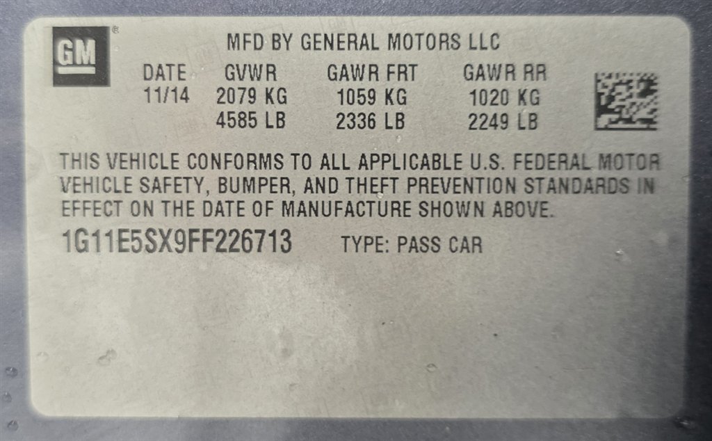 2015 Chevrolet Malibu - $14,418
