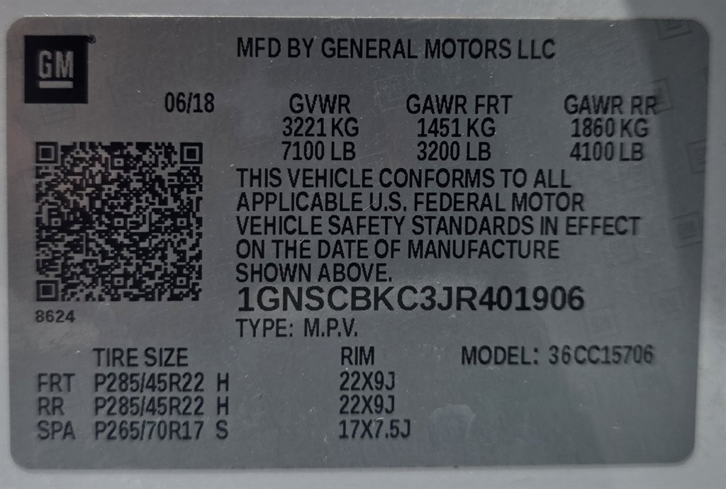 2018 Chevrolet Tahoe - $24,188