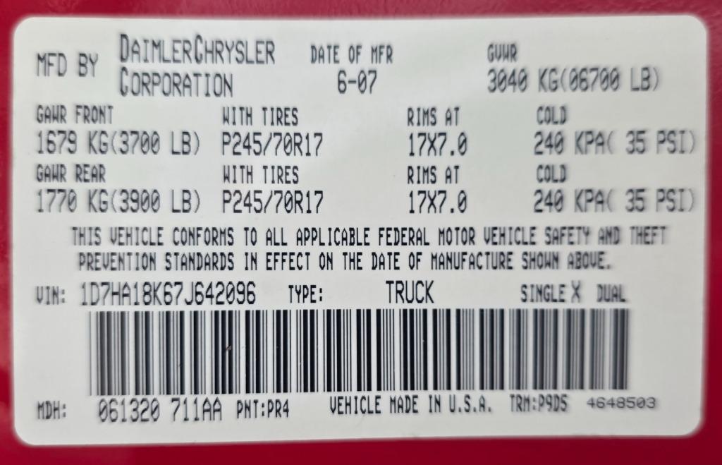 2007 Dodge Ram - $9,169