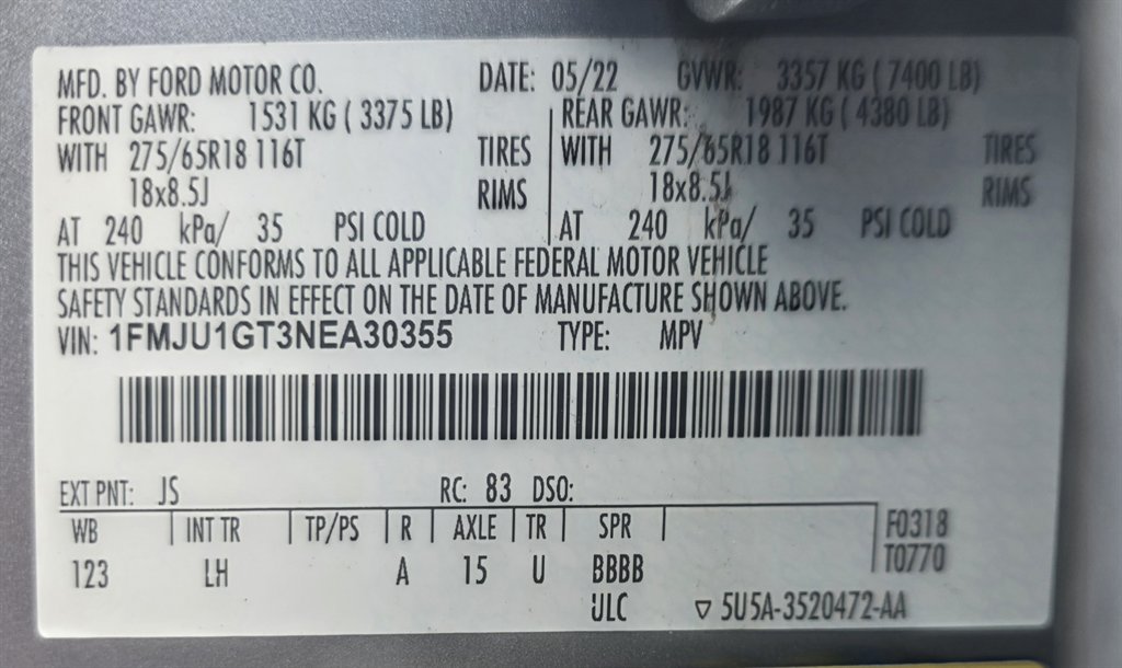 2022 Ford Expedition - $33,936