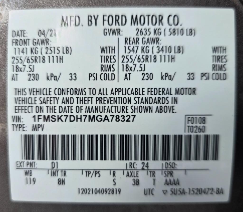 2021 Ford Explorer - $24,179