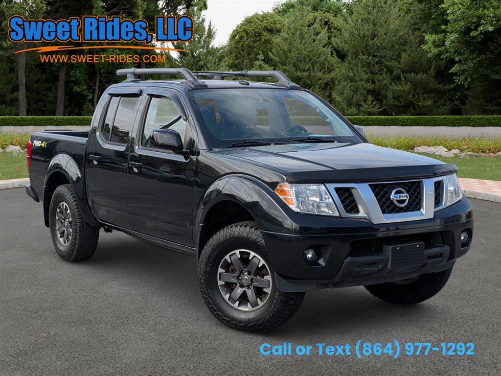 Black 2017 Nissan Frontier PRO-4X Crew Cab 4WD Pickup Truck Four-Wheel Drive Automatic