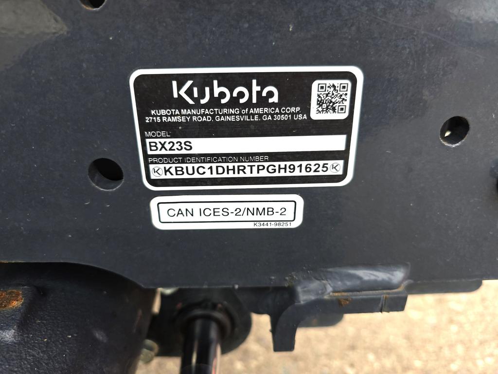 2023 Kubota  BX23s - $21,995