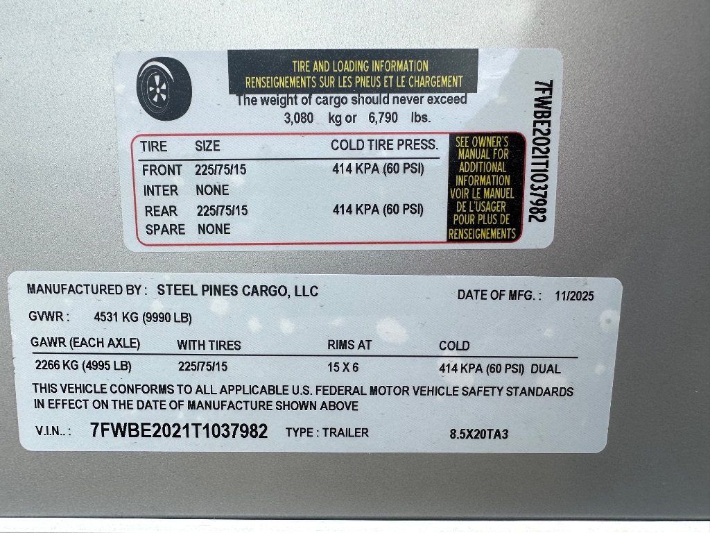 2026 High Country Cargo, Llc High Country Cargo, Llc - $8,725