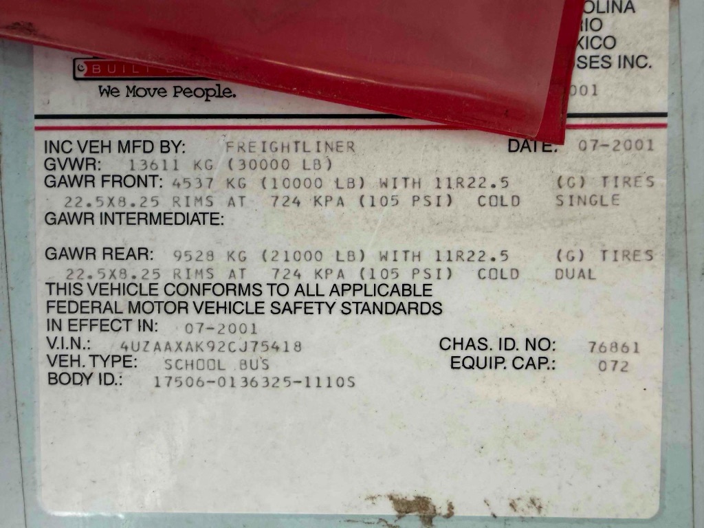 2002 Freightliner FS65 Bus - $4,900