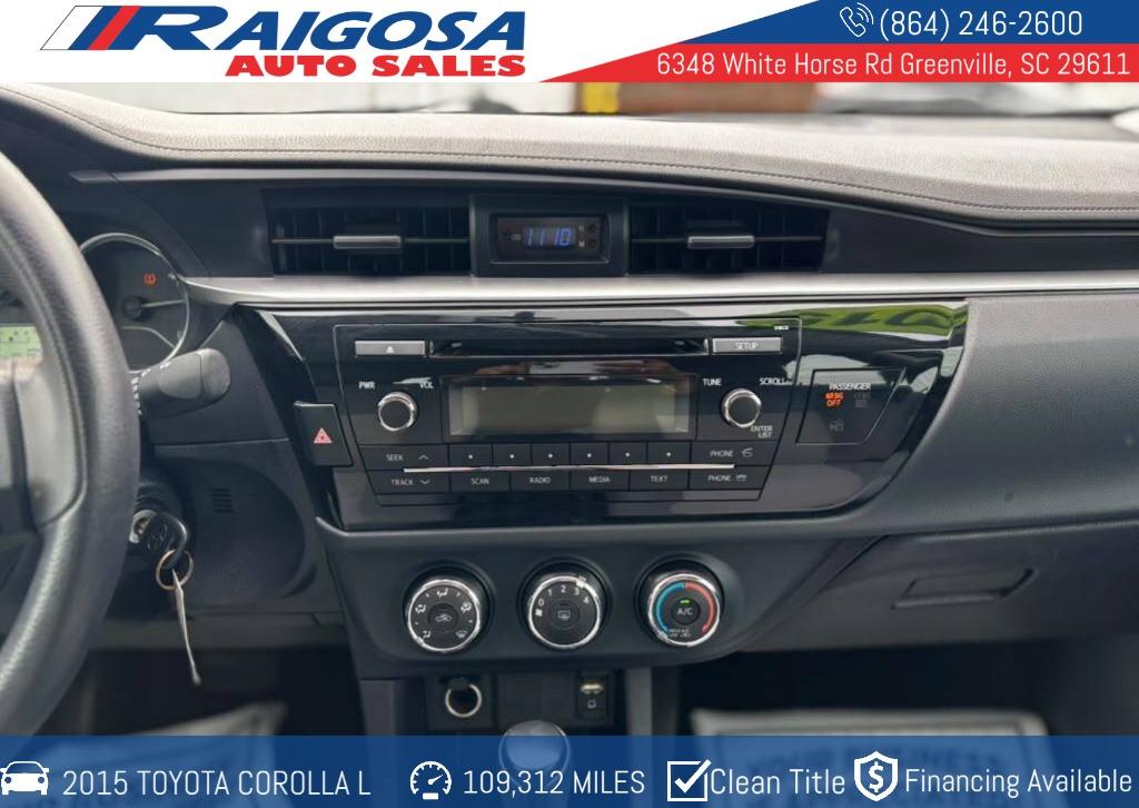 2015 Toyota Corolla - $13,900