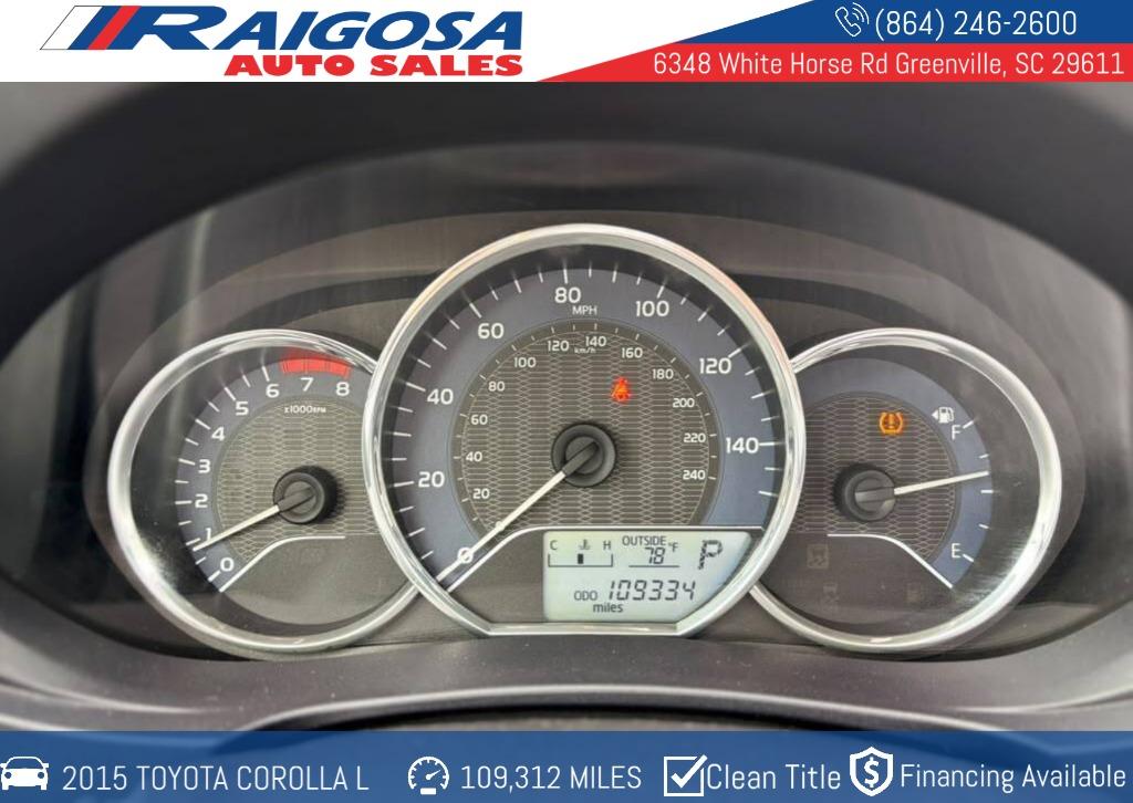 2015 Toyota Corolla - $13,900