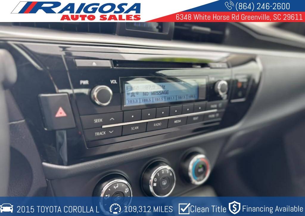 2015 Toyota Corolla - $13,900