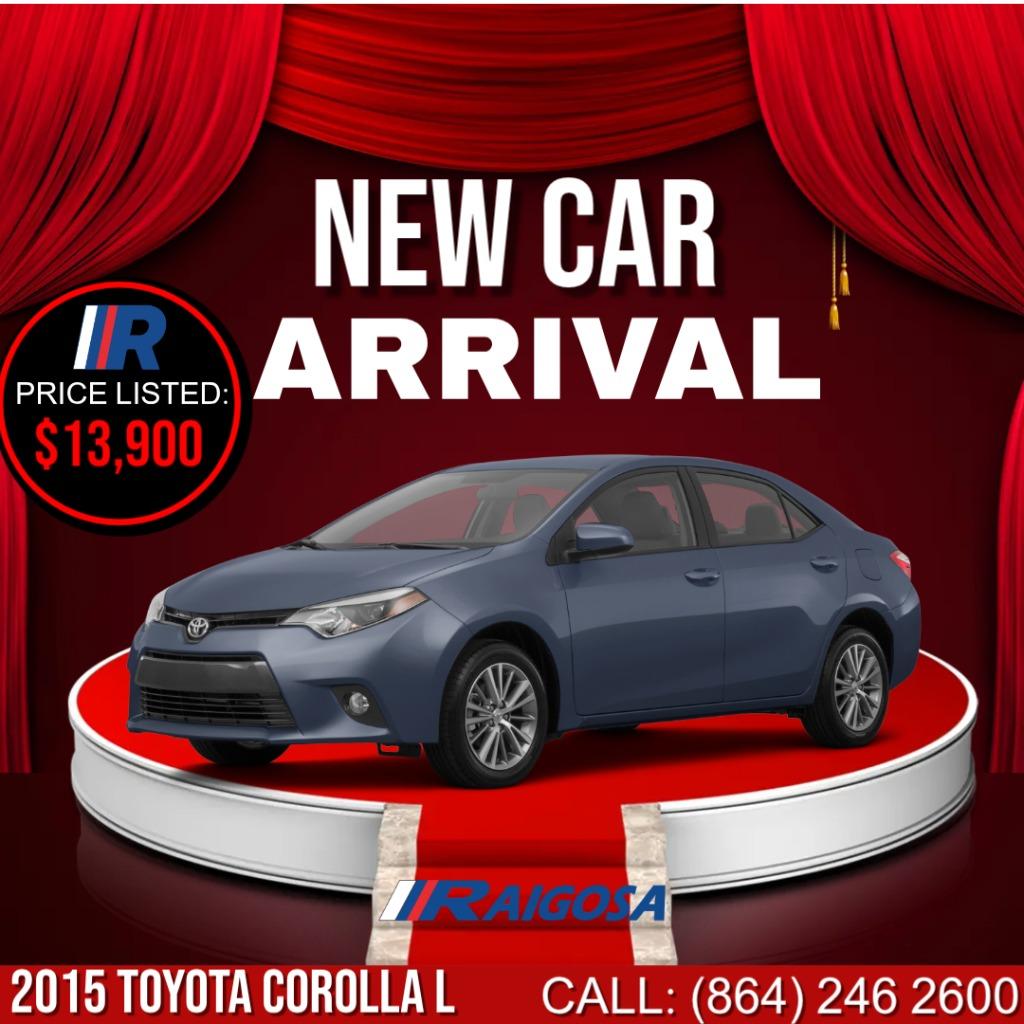 2015 Toyota Corolla - $13,900