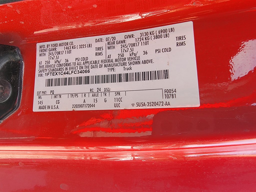 2020 Ford F150 XL photo