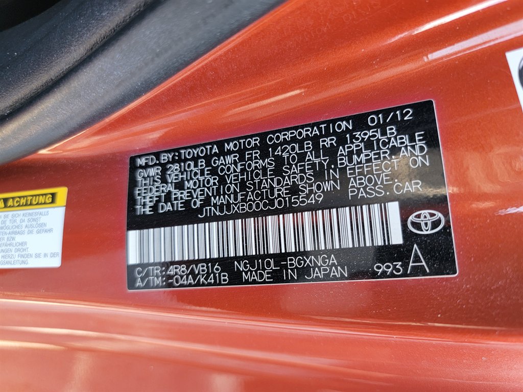 2012 Toyota Scion Iq - $5,950