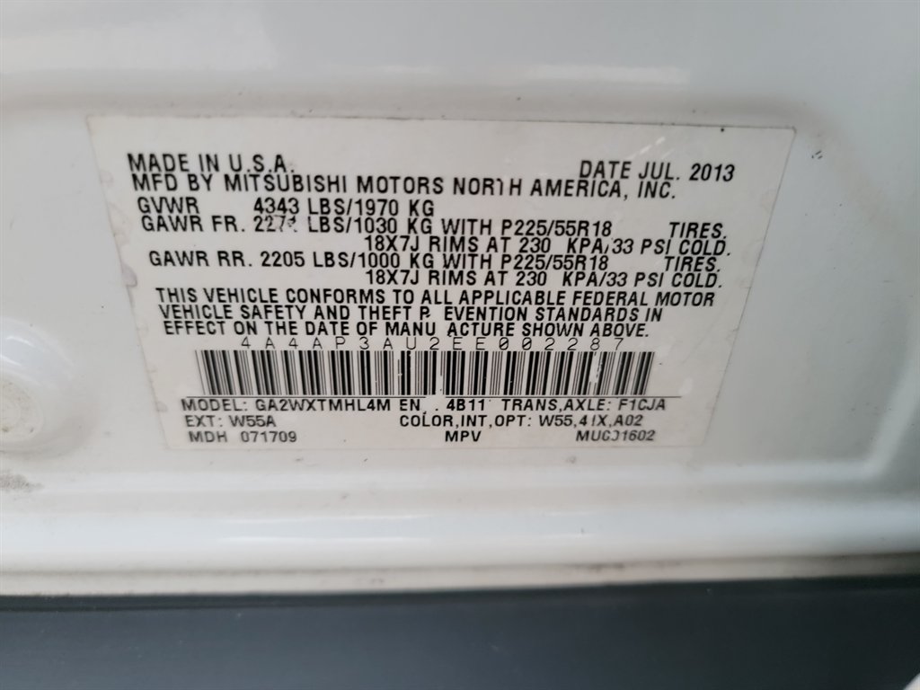 2014 Mitsubishi Outlander - $7,695