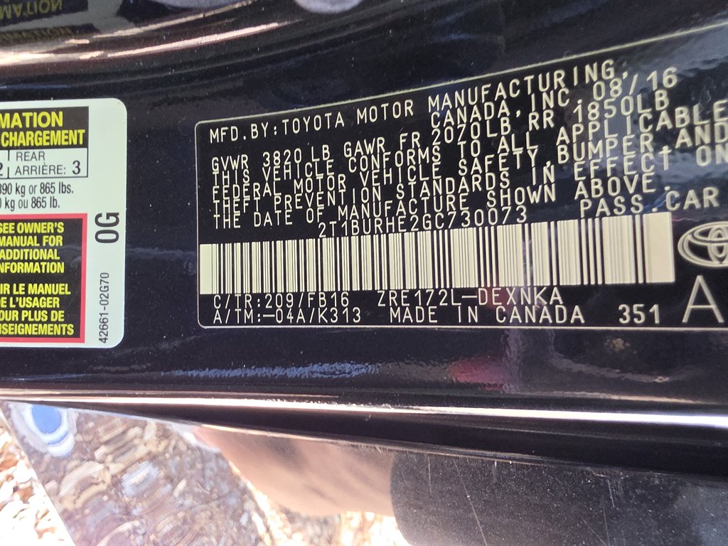 2016 Toyota Corolla - $11,950