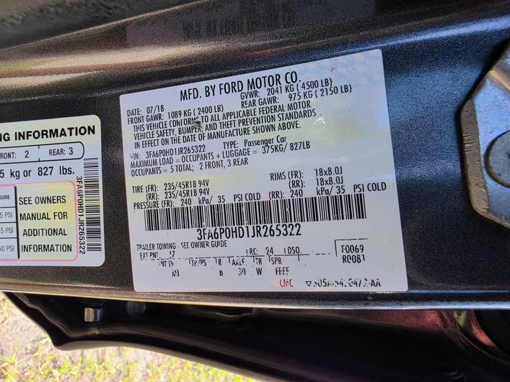 2018 Ford Fusion - $8,850
