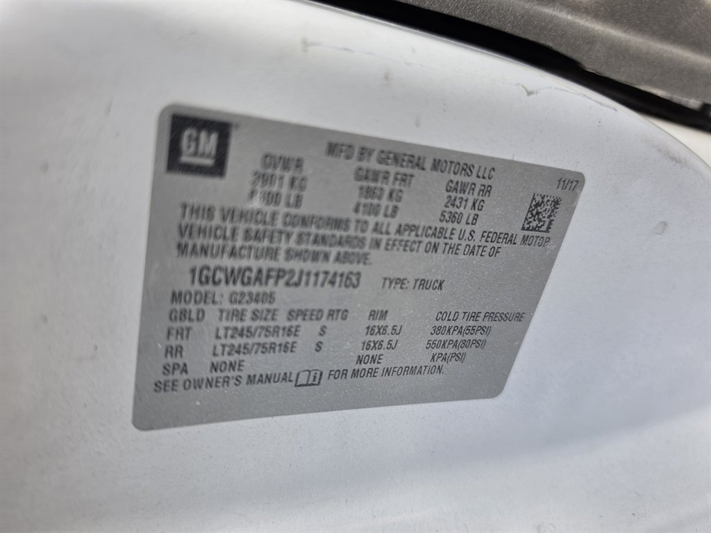 2018 Chevrolet Express - $13,450