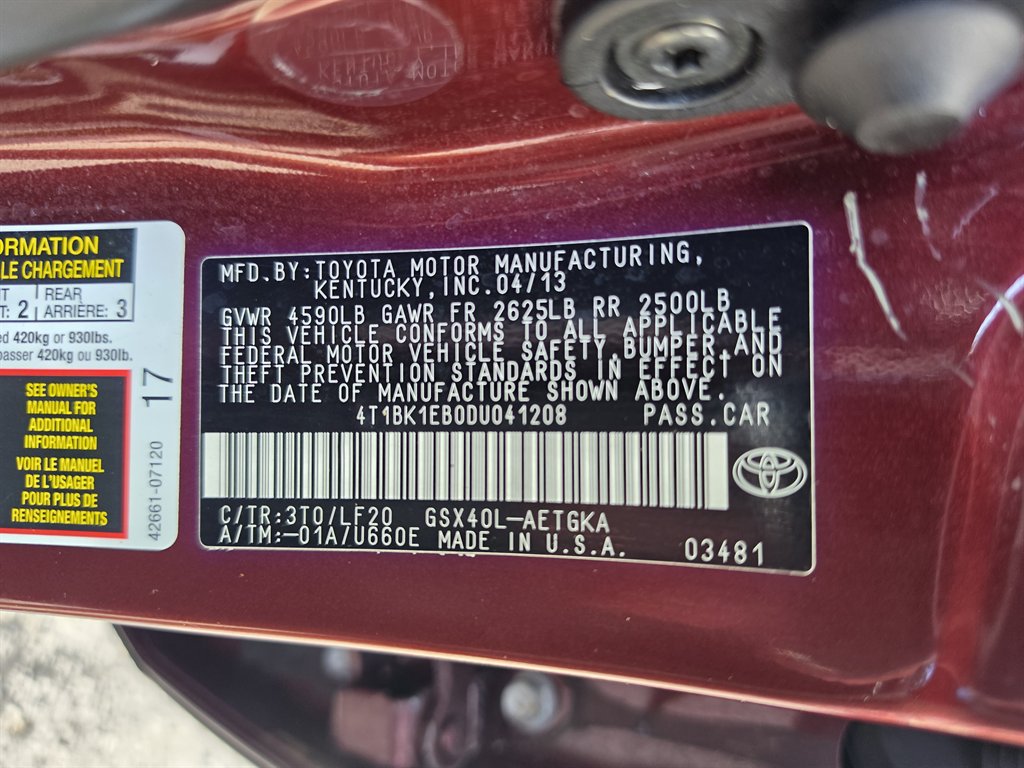 2013 Toyota Avalon - $13,950