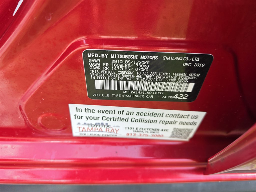 2020 Mitsubishi Mirage - $5,995