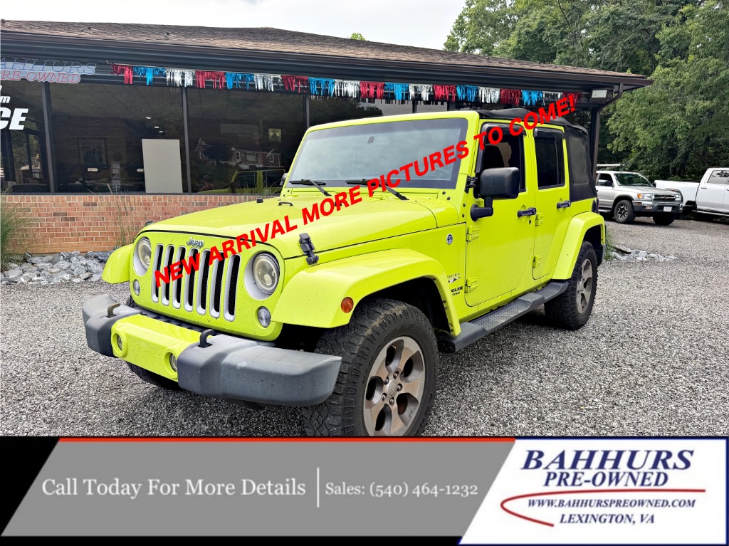 Green 2016 Jeep Wrangler Unlimited Sahara 4WD SUV / Crossover Four-Wheel Drive Manual