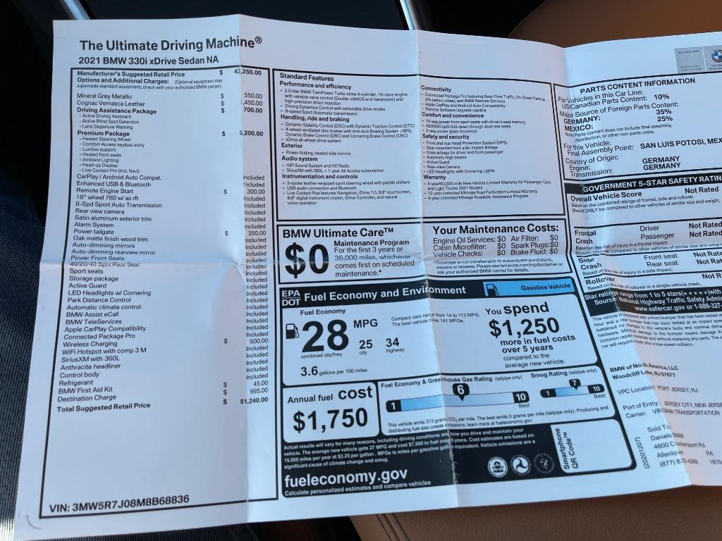 2021 BMW 330i